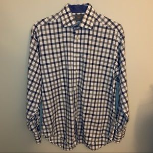 Navy & White Checkered Shirt